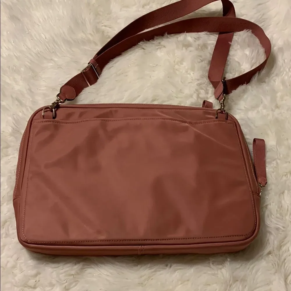 Kate Spade Chelsea color Pomegranate Laptop Bag with Structured Nylon Design